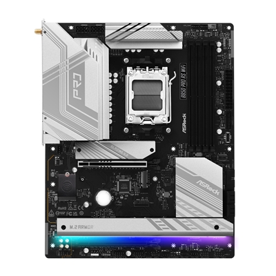 ASRock B850 Pro RS AMD AM5 Socket Motherboard, ATX, 4x DDR5 Slots, 4x M.2 Sockets, Fitted I/O Shield, 2.5GbE LAN, Wi-Fi 6E, 1x HDMI Port / 1x USB-C image 5