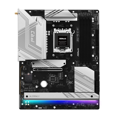 ASRock B850 Pro RS AMD AM5 Socket Motherboard, ATX, 4x DDR5 Slots, 4x M.2 Sockets, Fitted I/O Shield, 2.5GbE LAN, Wi-Fi 6E, 1x HDMI Port / 1x USB-C image 6