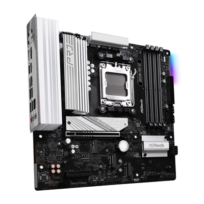 ASRock B850M Pro RS AMD AM5 Socket Motherboard, Micro-ATX, 4x DDR5 Slots, 3x M.2 Sockets, Fitted I/O Shield, 2.5GbE LAN, 1x DisplayPort / 1x HDMI Port image 3
