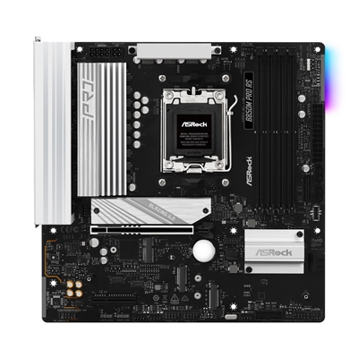 ASRock B850M Pro RS AMD AM5 Socket Motherboard, Micro-ATX, 4x DDR5 Slots, 3x M.2 Sockets, Fitted I/O Shield, 2.5GbE LAN, 1x DisplayPort / 1x HDMI Port image 6