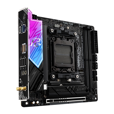 ASRock B850I Lightning WiFi PHANTOM GAMING AMD AM5 Socket Motherboard, Mini-ITX, 2x DDR5 Slots, 2x M.2 Sockets, Fitted I/O Shield, 2.5GbE LAN, Wi-Fi 6E, 1x HDMI Port / 1x USB-C image 3