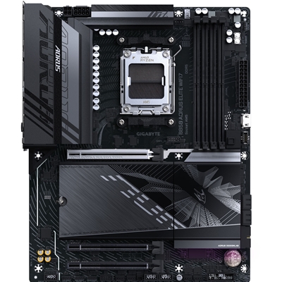 Gigabyte B850 AORUS ELITE WIFI7 AMD AM5 Socket Motherboard, ATX, 4x DDR5 Slots, 3x M.2 Sockets, 2x USB-C Port, Fitted I/O Shield, 2.5GbE LAN, Wi-Fi 7, 1x DisplayPort / 1x HDMI Port image 2