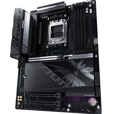 Gigabyte B850 AORUS ELITE WIFI7 AMD AM5 Socket Motherboard, ATX, 4x DDR5 Slots, 3x M.2 Sockets, 2x USB-C Port, Fitted I/O Shield, 2.5GbE LAN, Wi-Fi 7, 1x DisplayPort / 1x HDMI Port image 4