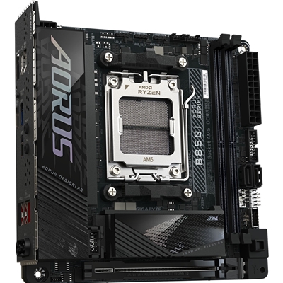 Gigabyte B850I AORUS PRO AMD AM5 Socket Motherboard, Mini-ITX, 2x DDR5 Slots, 2x M.2 Sockets,  Fitted I/O Shield, 2.5GbE LAN, Wi-Fi 7, 1x HDMI Port image 3