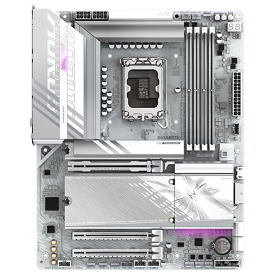 Gigabyte B860 AORUS ELITE WIFI7 ICE Intel 1851 Socket Motherboard, ATX, 4x DDR5 Slots, 3x M.2 Sockets, Fitted I/O Shield, 2.5GbE LAN, Wi-Fi 7, 1x DisplayPort / 2x HDMI / 1x USB-C (USB4) image 2