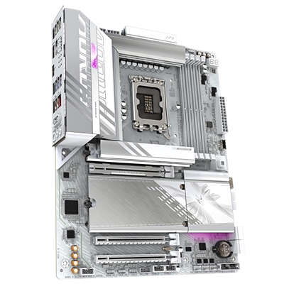 Gigabyte B860 AORUS ELITE WIFI7 ICE Intel 1851 Socket Motherboard, ATX, 4x DDR5 Slots, 3x M.2 Sockets, Fitted I/O Shield, 2.5GbE LAN, Wi-Fi 7, 1x DisplayPort / 2x HDMI / 1x USB-C (USB4) image 3