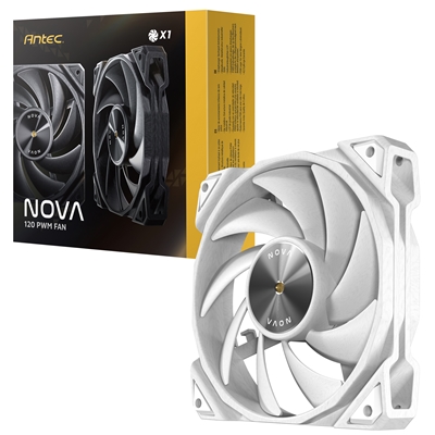 Antec NOVA 120 PWM Fan, White, High-Performance Cooling with Fluid Dynamic Bearing, Precise Three-Phase Speed Control, Industrial-Grade Metal Construction, and Dustproof Design image 2