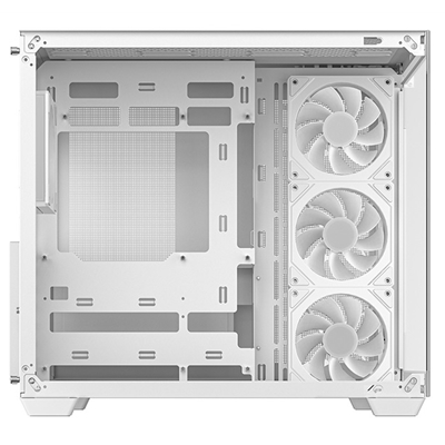 DeepCool CG530 4F Mid-Tower Case with Tempered Glass Panels, 4 Pre-Installed ARGB Fans, and Optimal Airflow Support, White image 6