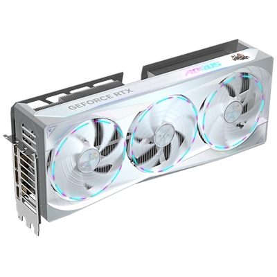 Gigabyte NVIDIA GeForce RTX 5080 AORUS MASTER ICE 16GB GDDR7 Graphics Card, 10752 CUDA Cores, 2805 MHz Core Clock, Triple Fan, White, RGB, 3x DisplayPorts / 1x HDMI Port image 2