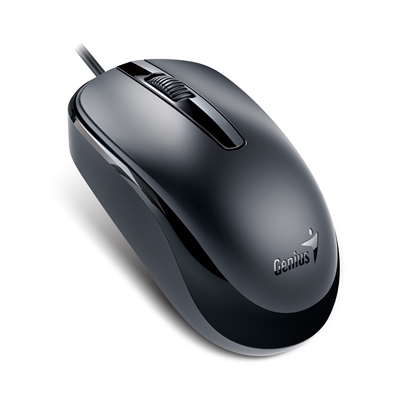 Genius DX-120 Wired USB Type-C Plug and Play Mouse, 1200 DPI Optical Tracking, 3 Button with Scroll Wheel, Ambidextrous Design with 1.5m Cable, Black image 3