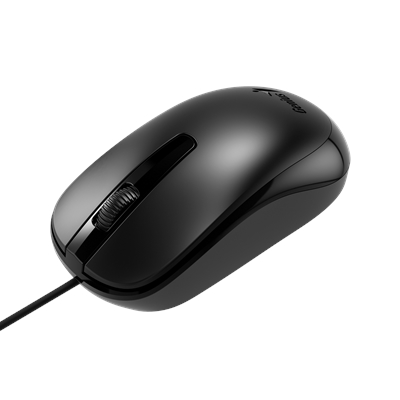 Genius DX-120 Wired USB Type-C Plug and Play Mouse, 1200 DPI Optical Tracking, 3 Button with Scroll Wheel, Ambidextrous Design with 1.5m Cable, Black image 4