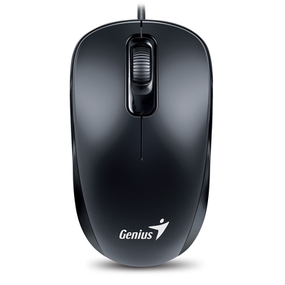 Genius DX-110 Wired USB-Type C Plug and Play Mouse, 1000 DPI Optical Tracking, 3 Button with Scroll Wheel, Ambidextrous Design with 1.5m Cable, Black image 2