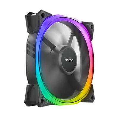 Antec Fusion 120mm ARGB, Black, Upto 2000RPM, 57.93CFM Airflow, 31.24dB Max, 4-pin PWM 3-pin LED image 2