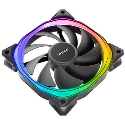 Antec Fusion 120mm ARGB, Black, Upto 2000RPM, 57.93CFM Airflow, 31.24dB Max, 4-pin PWM 3-pin LED image 6