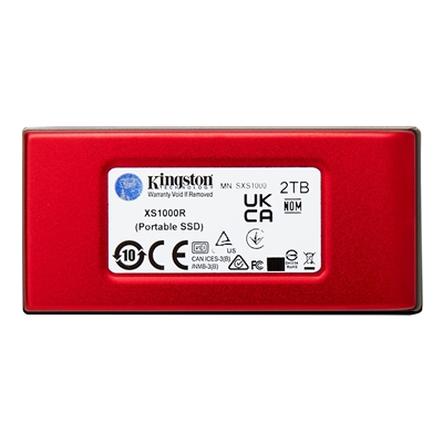 Kingston XS1000 Red (SXS1000R/2000G) 2TB Portable External SSD, Read 1050MB/s, Write 1000MB/s, USB 3.2 Gen 2, 5 Year Warranty image 3