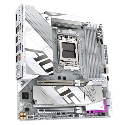 Gigabyte B850M AORUS ELITE WIFI6E ICE AMD AM5 Socket Motherboard, Micro-ATX, 4x DDR5 Slots, 2x M.2 Sockets, Fitted I/O Shield, 2.5GbE LAN, Wi-Fi 6E, 1x DisplayPort / 1x HDMI Port image 3
