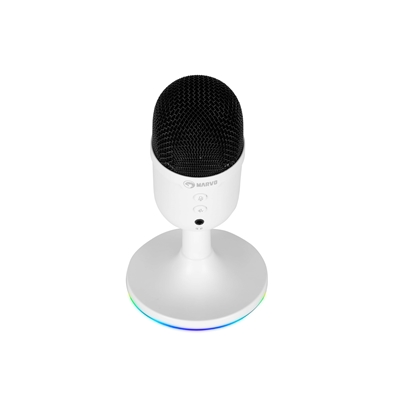 Marvo Scorpion MIC-06 Blast 40 USB RGB Noise Cancelling Wired Microphone (White) image 3