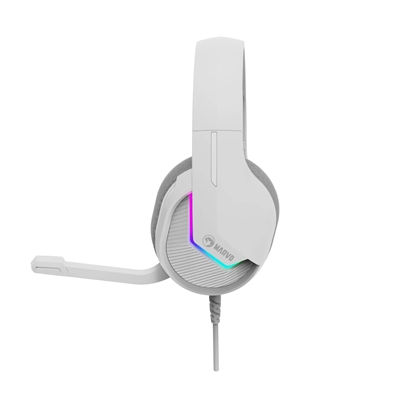 Marvo Scorpion H8618 Tactic 40 USB 2.0 Wired Gaming RGB Headset (White) image 2