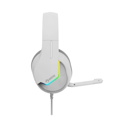 Marvo Scorpion H8618 Tactic 40 USB 2.0 Wired Gaming RGB Headset (White) image 3