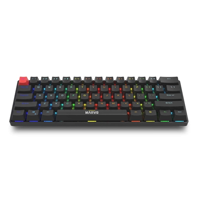 Marvo Scorpion KG933G Saber 61 Wired Mechanical RGB 60% UK Layout Gaming Keyboard (Black) image 2