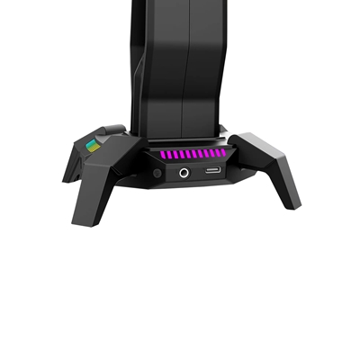 Marvo Scorpion HZ-10 Kobe 30 USB RGB Gaming Headset Stand and Hub (Black) image 5