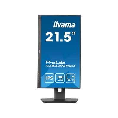 iiyama PROLITE XUB2293HSU-B7 22 inch IPS Monitor, Full HD, 1ms, USB Hub, HDMI, DisplayPort, Freesync, 100Hz, Speakers, Black, Internal PSU, VESA, Height Adjustable, Pivot image 2