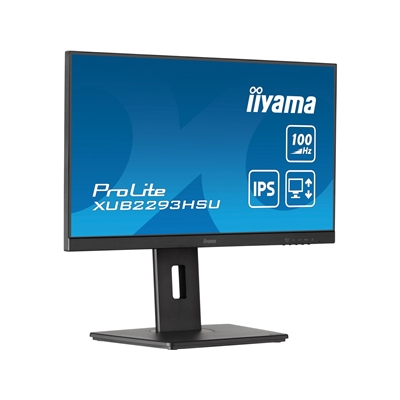 iiyama PROLITE XUB2293HSU-B7 22 inch IPS Monitor, Full HD, 1ms, USB Hub, HDMI, DisplayPort, Freesync, 100Hz, Speakers, Black, Internal PSU, VESA, Height Adjustable, Pivot image 4