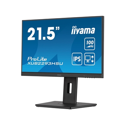 iiyama PROLITE XUB2293HSU-B7 22 inch IPS Monitor, Full HD, 1ms, USB Hub, HDMI, DisplayPort, Freesync, 100Hz, Speakers, Black, Internal PSU, VESA, Height Adjustable, Pivot image 5
