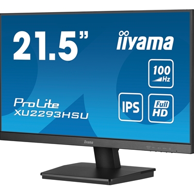 iiyama PROLITE XU2293HSU-B7 22 inch IPS Monitor, Full HD, 1ms, USB Hubx2, HDMI, DisplayPort, Freesync, 100Hz, Speakers, Black, ACR, Internal PSU, VESA image 3