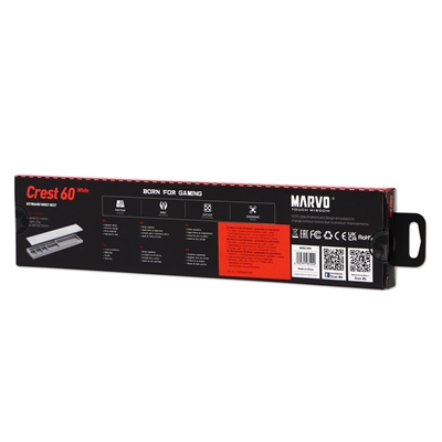 Marvo Scorpion K002 Crest 60 Universal Padded Keyboard Wrist Rest Pad (White) image 6