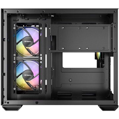 Antec CX600M ARGB Mini-Tower Gaming Case, 1 x USB 3.0 / 1 x USB 2.0, Tempered Glass Front and Side Window Panel, Dual-Chamber Design, 3 x Pre-Installed ARGB LED Fans, Micro-ATX, ITX Compatible image 5