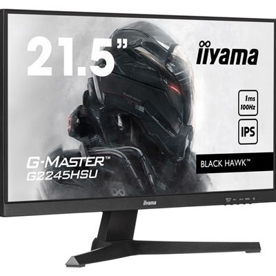 iiyama G-MASTER G2245HSU-B2 22 inch IPS Gaming Monitor, Full HD, 1ms, HDMI, DisplayPort, USB Hub, Freesync, 100Hz, Speakers, Black, Internal PSU, VESA image 2