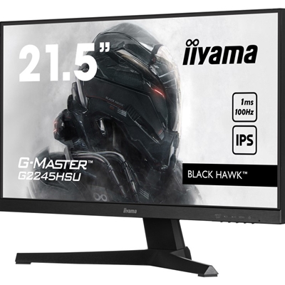 iiyama G-MASTER G2245HSU-B2 22 inch IPS Gaming Monitor, Full HD, 1ms, HDMI, DisplayPort, USB Hub, Freesync, 100Hz, Speakers, Black, Internal PSU, VESA image 3