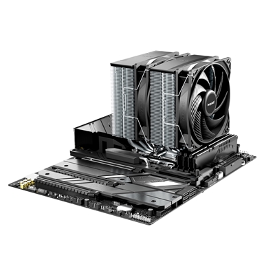 be quiet! Pure Rock Pro 3 CPU Cooler, Universal Socket, 2 x Pure Wings Fans, 2000RPM, only 34.8dB(A) at maximum fan speed, 250W TDP, 3-year manufacturer's warranty image 5