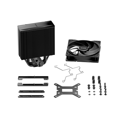 be quiet! Pure Rock 3 CPU Cooler, Universal Socket, Pure Wings 3 PWM Fan, 2000RPM, only 31.2dB(A) at maximum fan speed, 190W TDP, 3-year manufacturer's warranty image 6