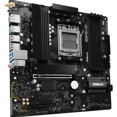 ASRock B850M Pro-A WiFi AMD AM5 Socket Motherboard, Micro-ATX, 4x DDR5 Slots, 3x M.2 Sockets, 2.5GbE LAN, Wi-Fi 6E, 1x DisplayPort / 1x HDMI Port image 5