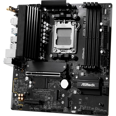 ASRock B850M Pro-A WiFi AMD AM5 Socket Motherboard, Micro-ATX, 4x DDR5 Slots, 3x M.2 Sockets, 2.5GbE LAN, Wi-Fi 6E, 1x DisplayPort / 1x HDMI Port image 6