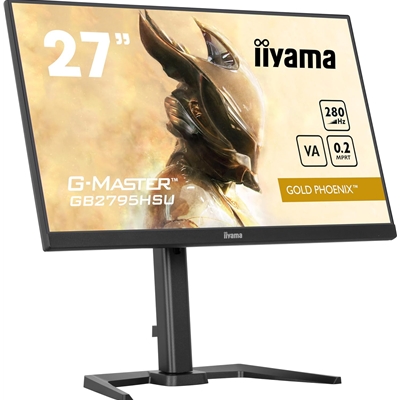 iiyama G-MASTER GB2795HSU-B1 27 inch Monitor, Full HD, 0.2ms, HDMI, DisplayPort, HDCP, USB Hubx4, Freesync, 280Hz, Speakers, Black, Internal PSU, Height Adjust, Pivot, VESA image 3