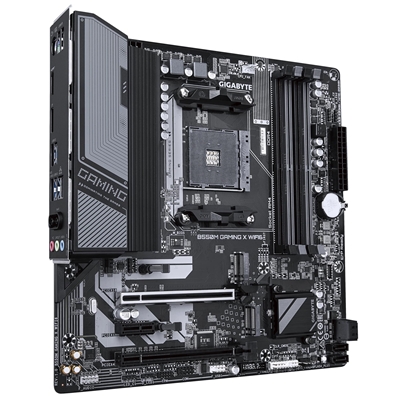 Gigabyte B550M GAMING X WIFI6 AMD AM4 Socket Motherboard, Micro-ATX, 4x DDR4 Slots, 2x M.2 Sockets, Fitted I/O Shield, GbE LAN, Wi-Fi 6, 1x DisplayPort / 1x HDMI Port image 3