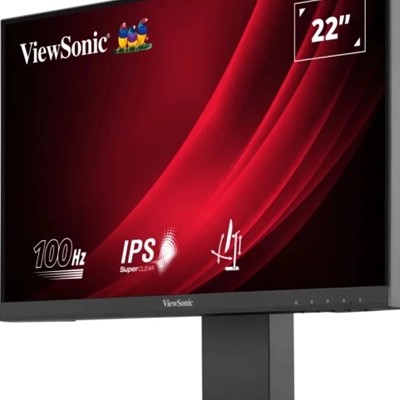 Viewsonic VG Series VG2208A LED Monitor 22 Inch With USB Hub, 1920 x 1080, Full HD Black, 100Hz, 5ms, HDMI, DisplayPort image 2