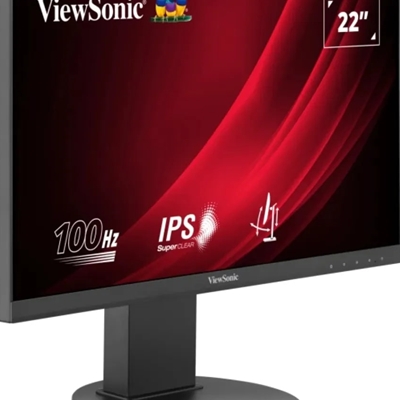 Viewsonic VG Series VG2208A LED Monitor 22 Inch With USB Hub, 1920 x 1080, Full HD Black, 100Hz, 5ms, HDMI, DisplayPort image 3