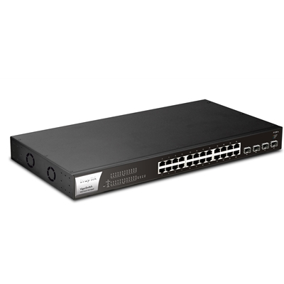 DrayTek VSP1281X-K VigorSwitch P1281x 24 Port Gigabit POE Smart Managed Switch with 4x 10GbE SFP Ports image 2