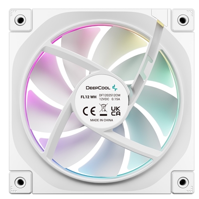 DeepCool FL12 120mm PWM 3 Pack White Fan - High Performance, Low Noise, Fluid Dynamic Bearing, 36 ARGB LEDs, 500-2150 RPM, 55 CFM Airflow, 4-Pin PWM Control image 6