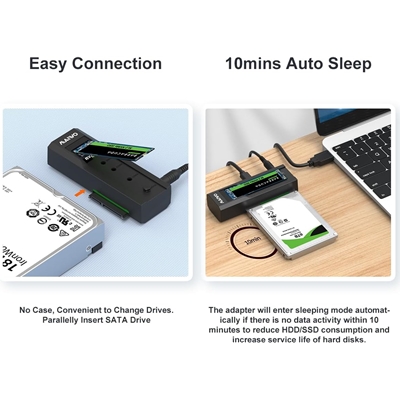 Maiwo USB Type-C, Dual Bay HDD/NVMe M2 SSD 10Gbps Clone Converter For 2.5" and 3.5" SATA, Clone SATA to NVMe Instantly image 6