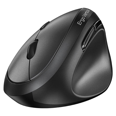 Genius Ergo 8350S Wireless Ergonomic Vertical Mouse, Blutooth & 2.4 GHz, Adjustable DPI levels up to 2400 DPI, 5 Button with Scroll Wheel, Dark Grey image 2