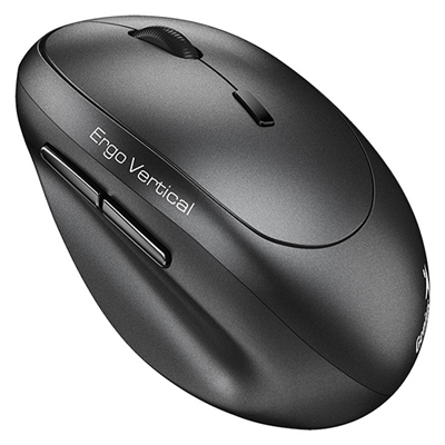 Genius Ergo 8350S Wireless Ergonomic Vertical Mouse, Blutooth & 2.4 GHz, Adjustable DPI levels up to 2400 DPI, 5 Button with Scroll Wheel, Dark Grey image 3