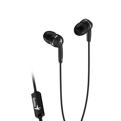 Genius HS-M320 In-Ear Headphones with In-Line Controller and Mic, Black image 2