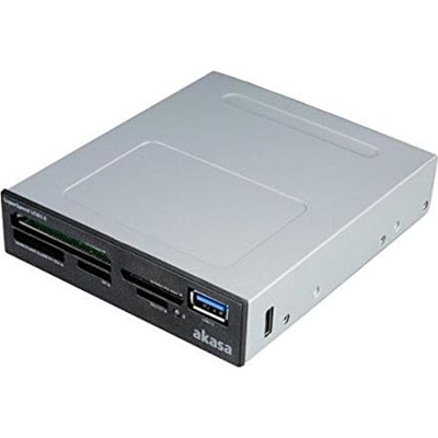 Akasa USB 3.0 Multi Card Reader, Supports CF/MS/SD/MicroSD UHS-II Cards, 3.5", Internal USB 3.0 Connector, Black, for PC image 4