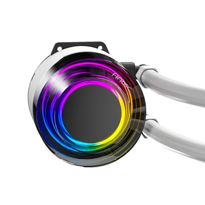 Antec Vortex Lum 360 ARGB White CPU Liquid Cooler - Intel & AMD Compatible, 3 x 120mm ARGB Fans, Suspended Spiral Pump Head, Enhanced Cooling Performance image 3