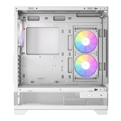 Antec CX500M CX700 Mid Tower Gaming Case, 1 x USB Type-C / 1 x USB 3.0, Tempered Glass Front and Side Window Panel, Supports Vertical Cooling, 3 x Pre-Installed RGB LED Fans, ATX, Micro-ATX, ITX Compatible image 3